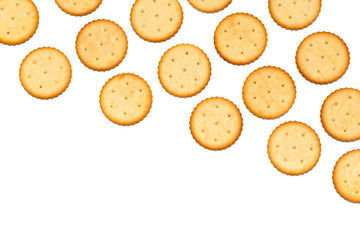 crackers cookie on a white background