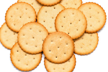 crackers cookie on a white background