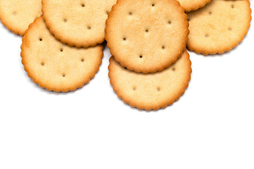 crackers cookie on a white background