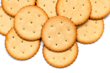 crackers cookie on a white background