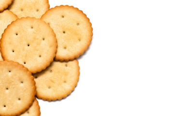 crackers cookie on a white background