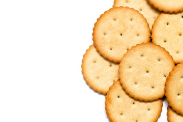 crackers cookie on a white background