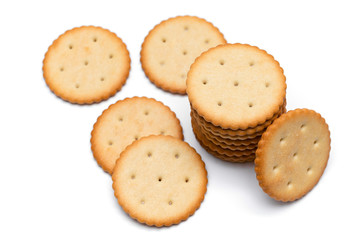 crackers cookie on a white background