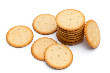 crackers cookie on a white background