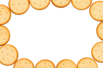 crackers cookie on a white background