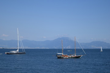 Fototapeta premium Beautiful sea in Naples bay Italy Europe