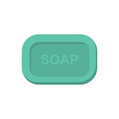 Soap flat icon isolated on white background. Vector illustration.