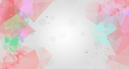 Abstract colorful polygon background with grunge effect