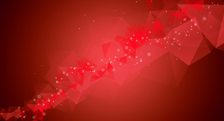 Abstract red polygon background