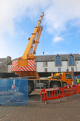 Crane working on a building site