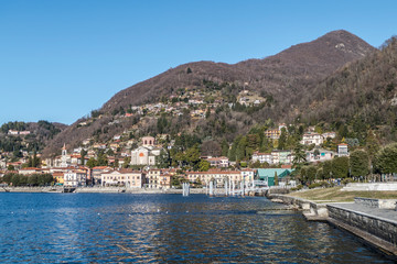 Fototapeta na wymiar Lake front of Laveno on Lake Maggiore