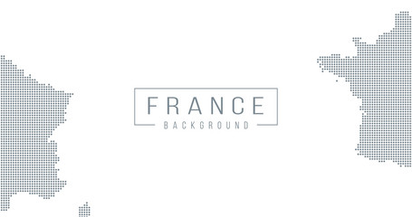 Fototapeta premium France country map backgraund made from halftone dot pattern, Vector illustration isolated on white background