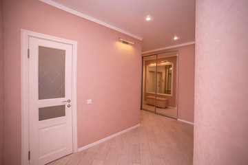 living room in light beige and white tones