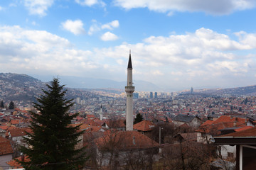 Obraz premium Sarajevo skyline, Bosnia and Herzegovina