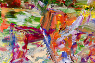 Colorful abstract background wallpaper. Modern motif visual art.  Mixtures of oil paint. Trendy...
