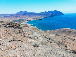 Fototapeta na wymiar view of the sea and mountains, in the Canary Islands
