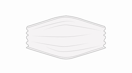 Vector Isolated Illustration of a Medical Mask or Face Mask
