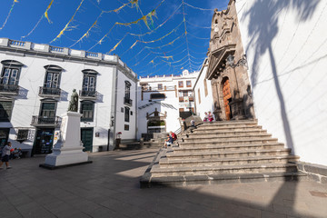Old baroque chuch of Iglesia El Salvador in the center of Santa Cruz De La Palma. Canary Islands, Spain.