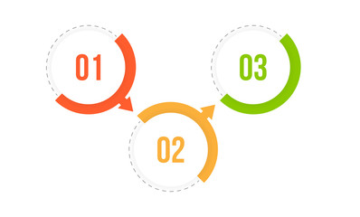 Minimal Business Infographics template. Timeline with 3 steps, options and marketing icons .Vector linear infographic with three conected elements. Can be use for presentation.
