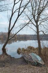 Old boats by the river