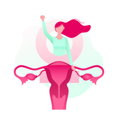 Menstrual cup hygiene product for women color vector illustration