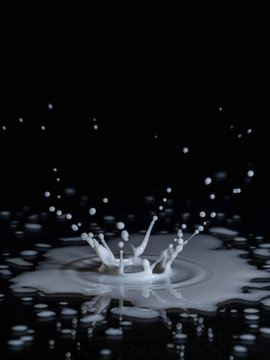 Milchfleck mit Krone