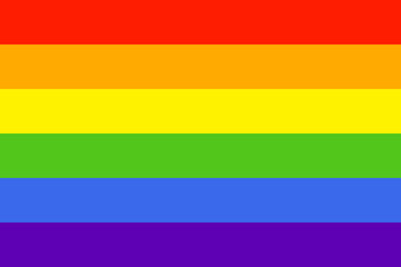 Rainbow flag icon, simple flat style, no effects.