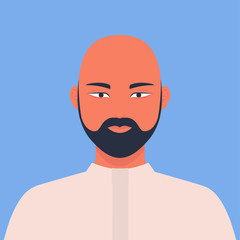 man profile on isolated background vector illustration