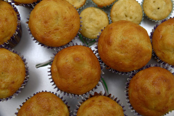 A lot of cupcakes for a sweet breakfast