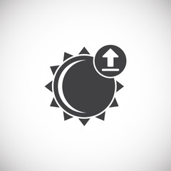 Sunset sunrise related icon on background for graphic and web design. Creative illustration concept symbol for web or mobile app