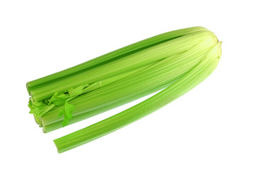 fresh celery isolated on white background
