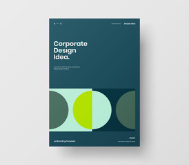 Amazing business presentation vector A4 vertical orientation front page mock up. Modern corporate report cover abstract geometric illustration design layout. Company identity brochure template.