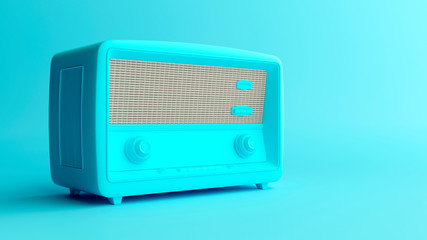 3d render of radio in minimal style image