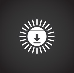 Sunset sunrise related icon on background for graphic and web design. Creative illustration concept symbol for web or mobile app