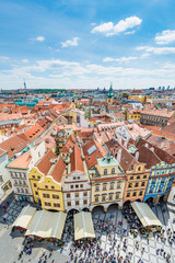 Naklejka na ściany i meble Skyline of Prague, capital of the Czech Republic.
