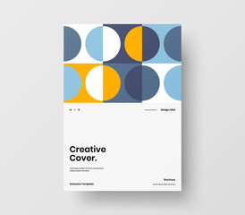 Amazing business presentation vector A4 vertical orientation front page mock up. Modern corporate report cover abstract geometric illustration design layout. Company identity brochure template.