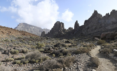 Fototapeta na wymiar Espagne, Tenerife, roques de Garcia, vue de la caldeira