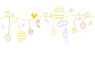 Ostern Osterbild Oster Hintergrund Zeichnung Skizze