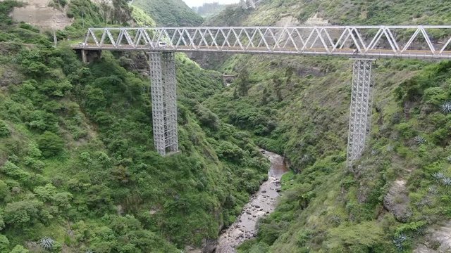 Chiche River bridge, river downstream from a canyon