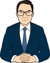 笑顔の男性面接官