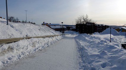 landscape of Kiruna in northern Sweden