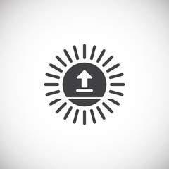 Sunset sunrise related icon on background for graphic and web design. Creative illustration concept symbol for web or mobile app