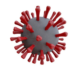 Coronavirus covid 19 isolated on the white background