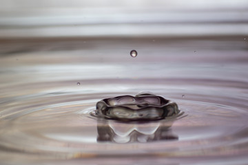 hintergrund in lila und rot mit welle und wasser tropfen im wasser