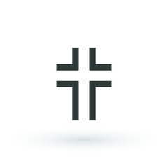 Religion cross icon. design christian cross icon symbol logo Vector