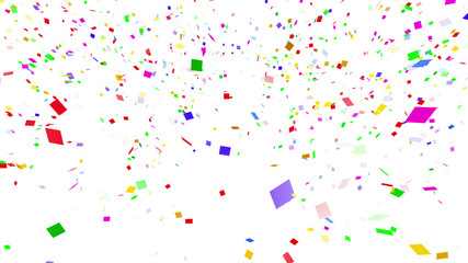 Colorful Confetti Particles Holiday Party 3D illustration background