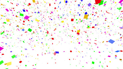 Colorful Confetti Particles Holiday Party 3D illustration background