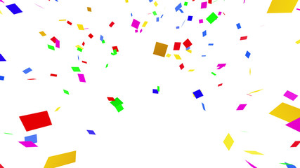 Colorful Confetti Particles Holiday Party 3D illustration background