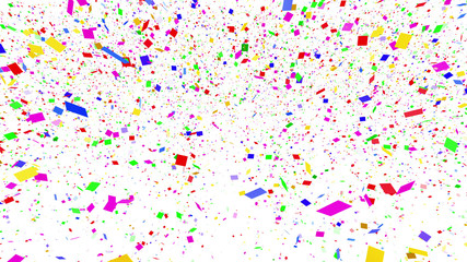 Colorful Confetti Particles Holiday Party 3D illustration background