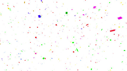 Colorful Confetti Particles Holiday Party 3D illustration background